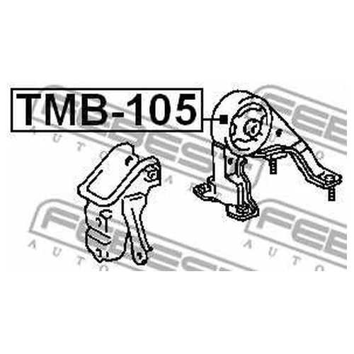 Сайлентблок задней подушки двигателя FEBEST TMB105