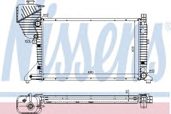 Радиатор системы охлаждения NISSENS 62519A