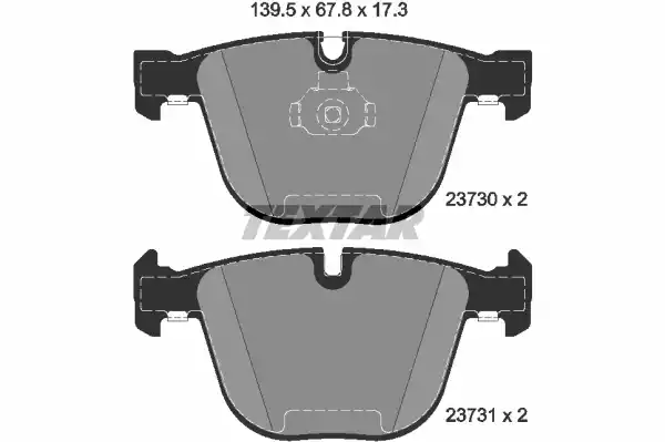 Колодки тормозные дисковые задние, комплект TEXTAR 2373001