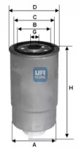 Фильтр топливный UFI 24H2O00