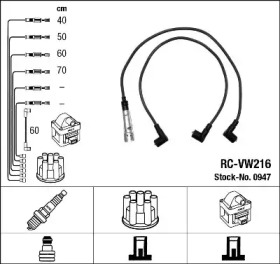 Комплект высоковольтных проводов NGK 0947