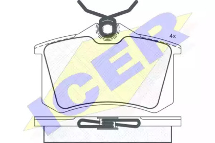 Колодки тормозные дисковые ICER 180789