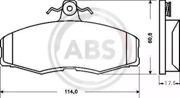 Колодки тормозные дисковые ABS 36516