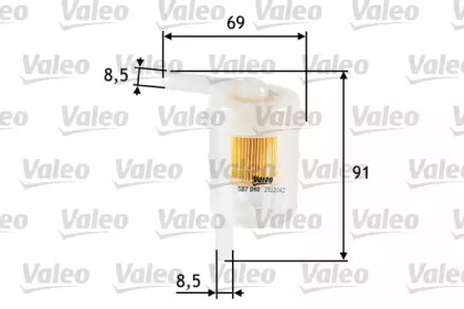 Фильтр топливный VALEO 587048
