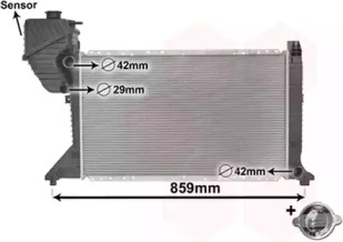 Радиатор системы охлаждения VAN WEZEL 30002300