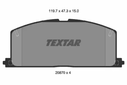 Колодки тормозные дисковые TEXTAR 2087001