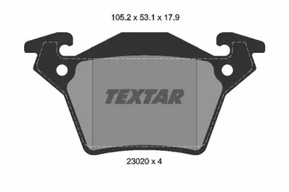 Колодки тормозные дисковые TEXTAR 2302001