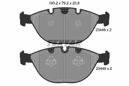 Колодки тормозные дисковые передние, комплект TEXTAR 2344801
