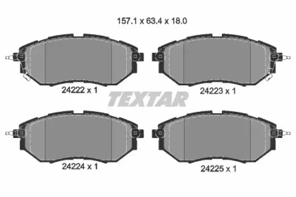 Колодки тормозные дисковые передние, комплект TEXTAR 2422201