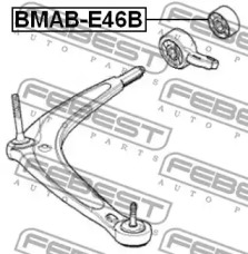 Сайленблок задний переднего рычага без кронштейна FEBEST BMABE46B