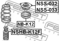 Пыльник переднего амортизатора FEBEST NSHBK12F