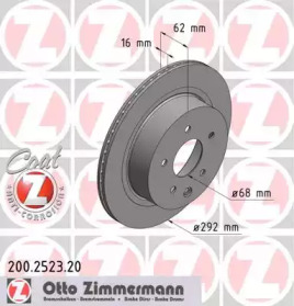 Диск тормозной ZIMMERMANN 200252320