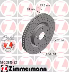 Тормозной диск ZIMMERMANN 590281052